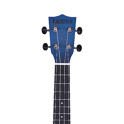 Kadence UKTWBLU Concert 23" Acoustic Ukulele | Sapele Wood | Comes with Bag | Includes Learning Course | Blue - Image 5