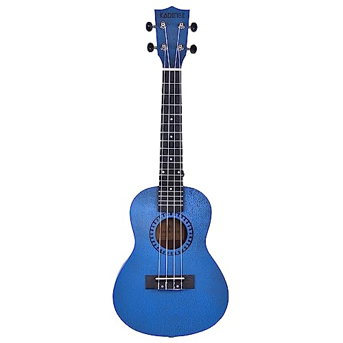 Kadence UKTWBLU Concert 23" Acoustic Ukulele | Sapele Wood | Comes with Bag | Includes Learning Course | Blue - Image 2