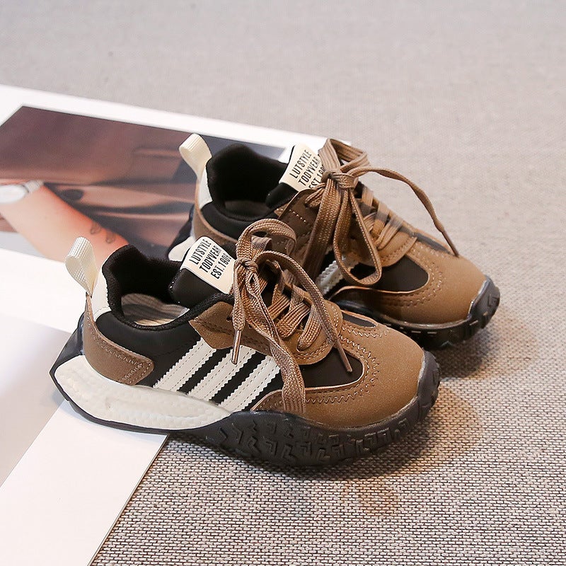 Children'S Sneaker 2025 Boys Casual Shoes Girls Soft Bottom Running Shoes Warm Fleece-Lined Cotton Shoes - Image 1