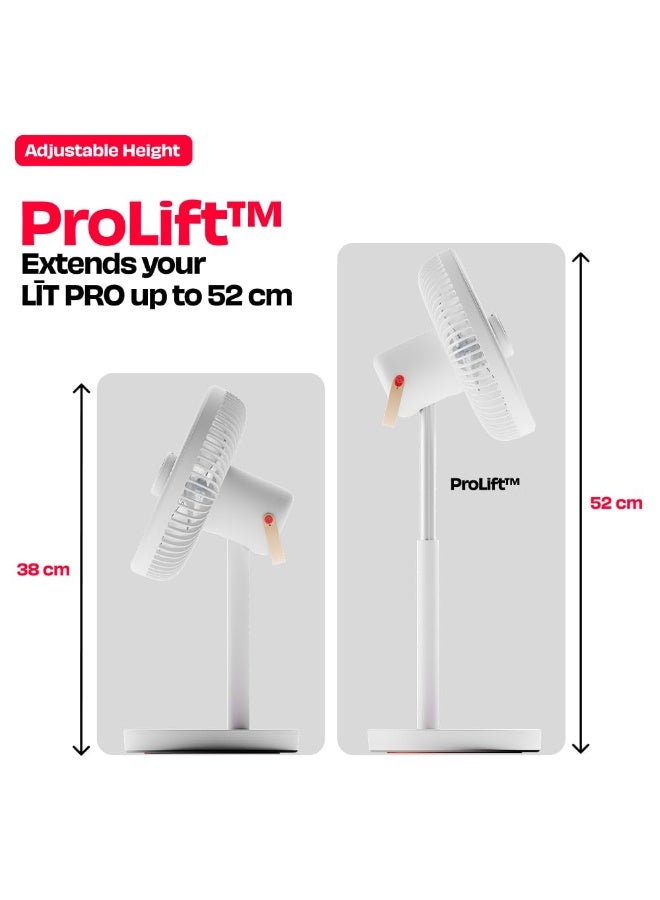 NUUK LIT PRO All-Day Wireless Fan | Rechargeable | BLDC Motor | High Airflow | 6 Speed Settings + Wave Mode | Adjustable Height | Mood Light | Magnetic Remote - Image 2