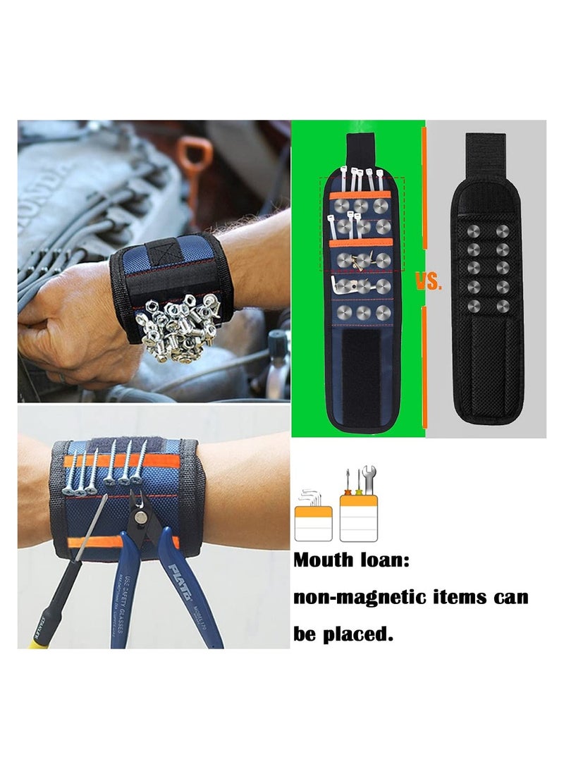 Suntown Gifts for Men Dad Magnetic Wristband with 15 Powerful Magnets DIY Tools Belt Holding Screws Gadgets Gifts Personalised Gifts Gifts for Dad Gadgets for Men - Image 5