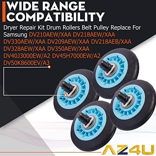 AZ4U Dryer Repair Kit Drum Rollers Belt Pulley Replace For Samsung DV210AEW/XAA DV218AEW/XAA DV330AEW/XAA DV209AEW/XAA DV218AEB/XAA DV328AEW/XAA DV350AEW/XAA DV40J3000EW/A2 DV45H7000EW/A2 DV50K8600EV/A3 - Image 4
