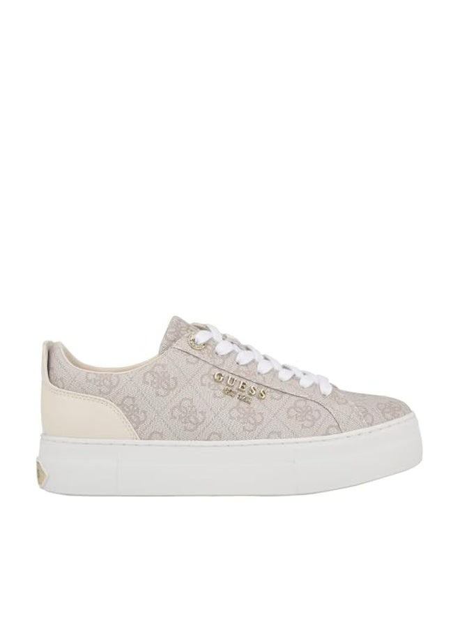 Guess Women's GENZA Sneaker, Dove 150, 7.5 - Image 1