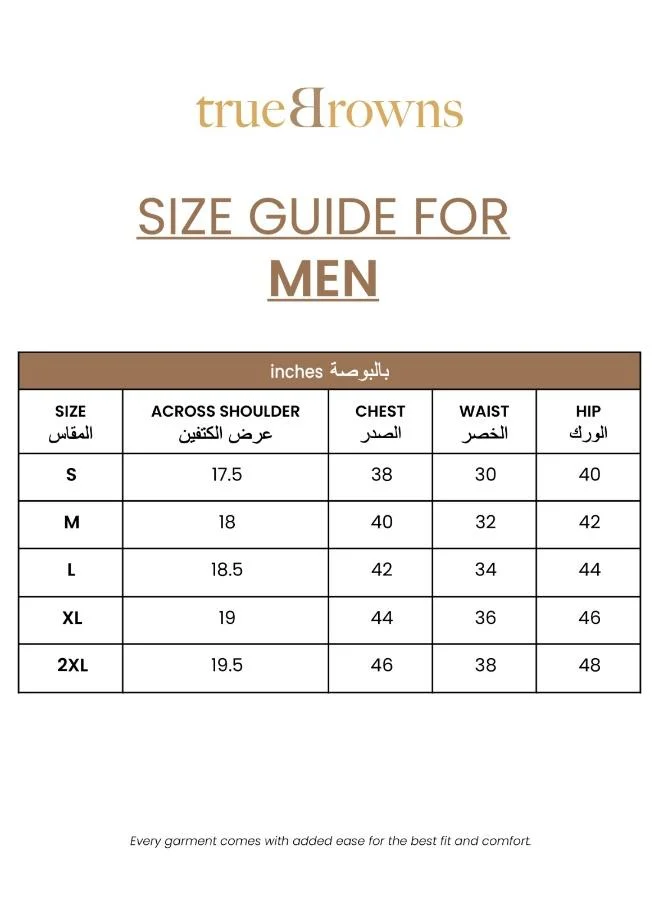 ترو برونز Men's Brown Cotton Twill Pants