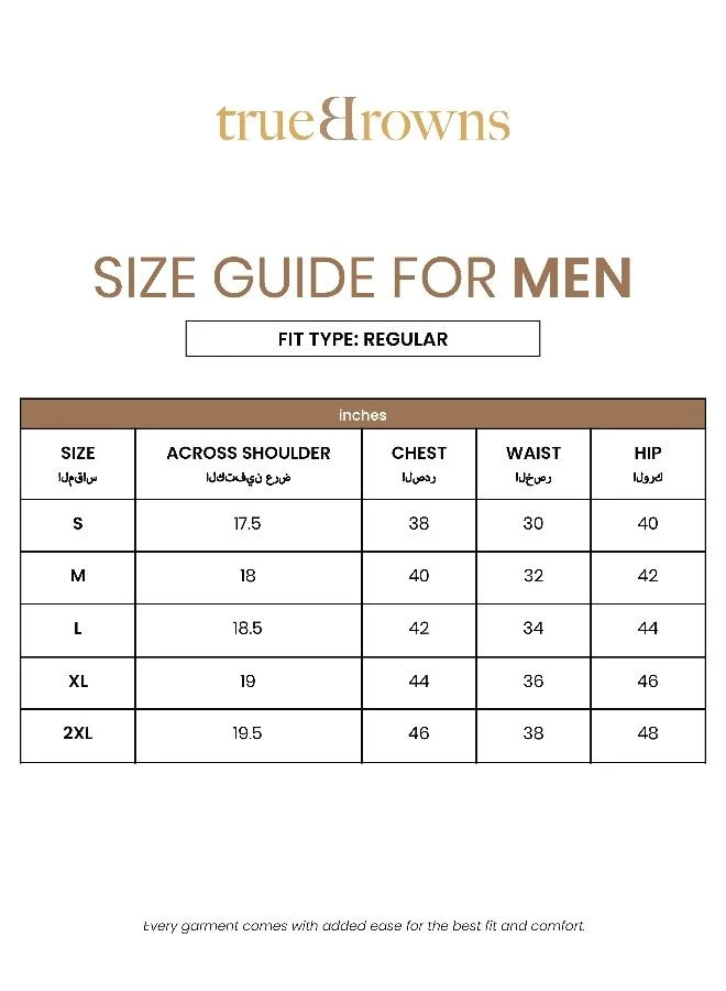 trueBrowns Men's Brown Cotton Twill Pants
