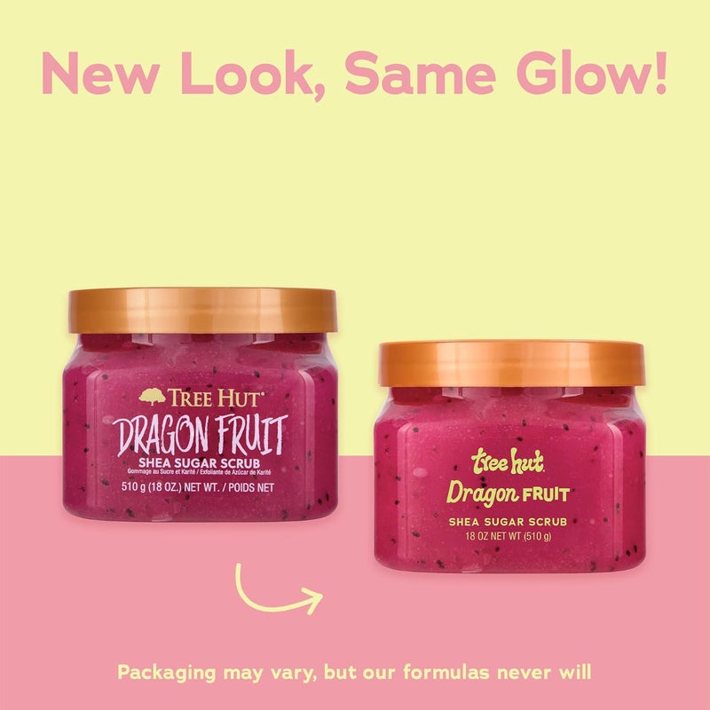 Treehut Dragon Fruit Shea Sugar Scrub, Exfoliating, Hydrating & Moisturizing Body Scrub with Shea Butter & Nourishing Essential Oils, Smooth & Soften Skin, 18 oz - Image 2