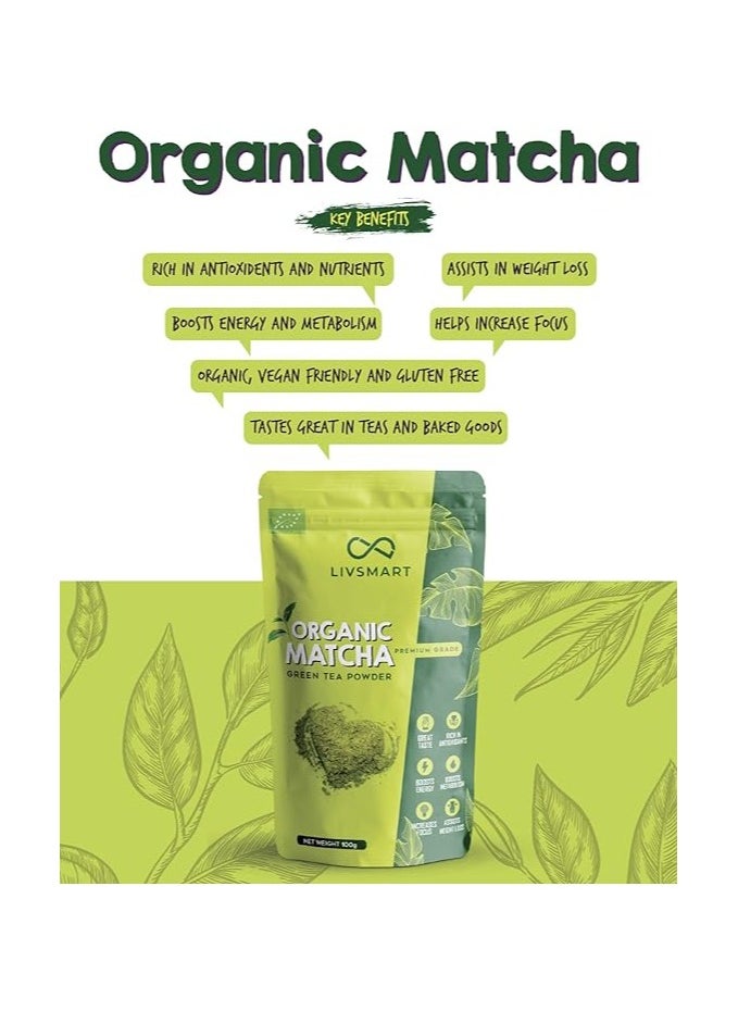 LIVSMART - Organic Matcha Green Tea Powder 100g - Image 1