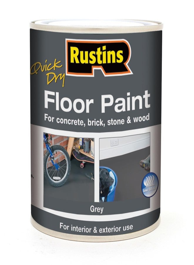 RUSTINS Quick Dry Floor Paint Grey 1 Litre - Image 1