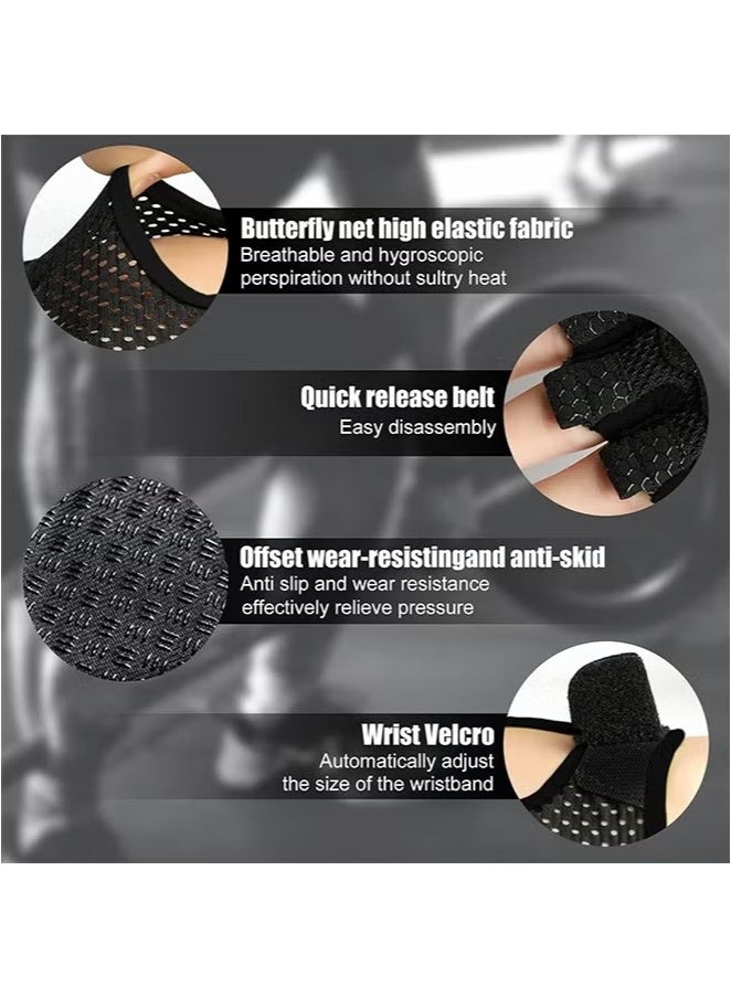 Dougez Workout Gloves, with Palm Protection, Semi Finger Training Gloves, Lightweight Gym Weight Lifting Gloves for Men/Women, Breathable Exercise, Black - Image 3