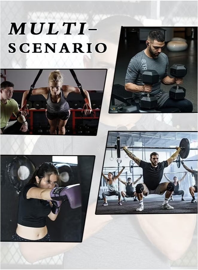 Dougez Workout Gloves, with Palm Protection, Semi Finger Training Gloves, Lightweight Gym Weight Lifting Gloves for Men/Women, Breathable Exercise, Black - Image 4