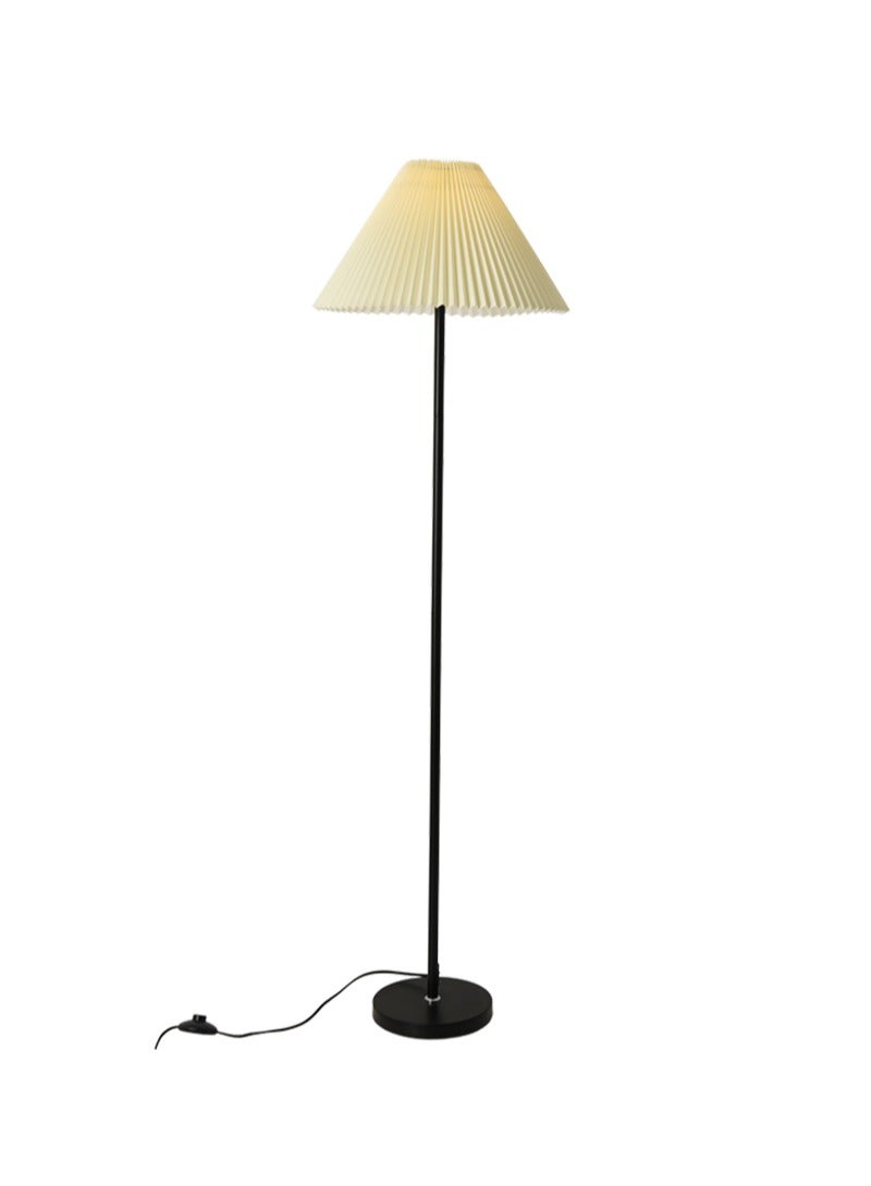 Sharpdo Modern Minimalist pleated shade floor lamp, 12W 3 Colours Dimmable with Foot switch, Suitable for bedroom living room office Black 155x38 cm - Image 2