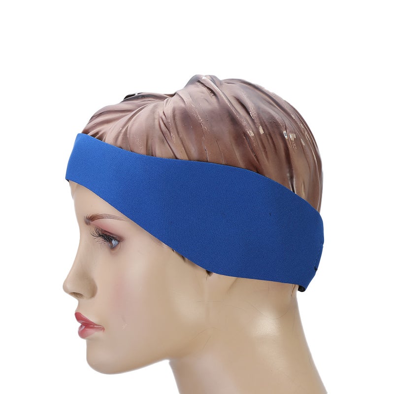 Children Adult Swimming Ear Head Band Neoprene Elastic Hairband Swimming (Blue M) - Image 5