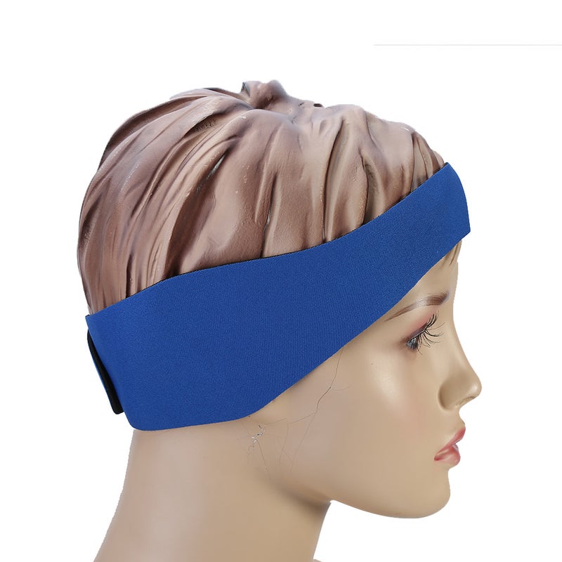 Children Adult Swimming Ear Head Band Neoprene Elastic Hairband Swimming (Blue M) - Image 4