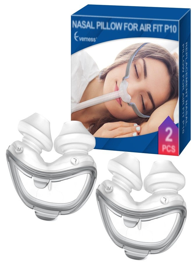 Everness عبوتان من وسائد الأنف البديلة لجهاز Airfit P10 متوسط الحجم، مؤهلة للتغطية من خلال حسابات الإنفاق المرن/حسابات التوفير الصحي، أخف وزنًا وأفضل إحكامًا، لوازم بديلة لجهاز CPAP مصنوعة من سيليكون أكثر نعومة - Image 1