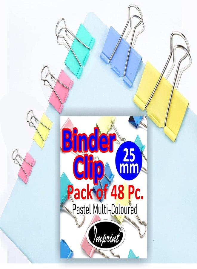 إمبرينت مشابك تثبيت ملونة من إمبرينت - مقاس 25 مم، عبوة من 48 قطعة. مشابك تثبيت للملاحظات والرسائل والأوراق، مشابك تثبيت للملفات في المكتب والمنزل والمدرسة - Image 3