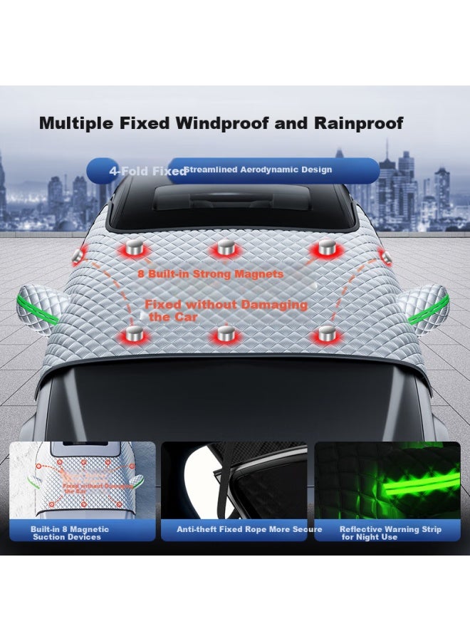 helloleiboo oleiboo Car Windshield Snow Cover Sun Shade Frost Guard Winter Windshield Cover Four Seasons Car Clothing Blanket - Image 3