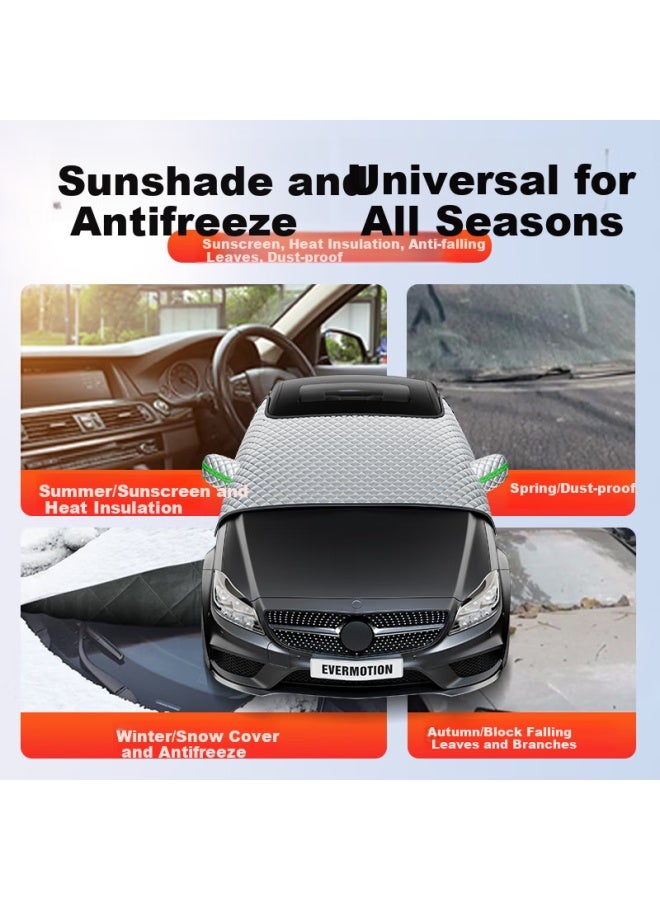 helloleiboo oleiboo Car Windshield Snow Cover Sun Shade Frost Guard Winter Windshield Cover Four Seasons Car Clothing Blanket - Image 2