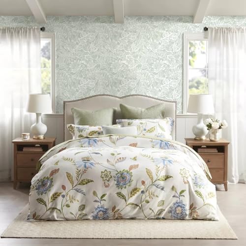CiCiwind Peel and Stick Wallpaper Green and White Floral Removable Self Adhesive Modern Contact Paper Tropical Leaf Wall Paper Bathroom Bedroom Laundry Room Papel Tapiz para Pared 17.3"×78.7" - Image 4
