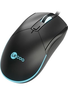 lecoo Lenovo MS120 RGB LED Backlit USB Wired 2400DPI 4-Button 114.6g Optical Gaming Mouse Black  - Image 3