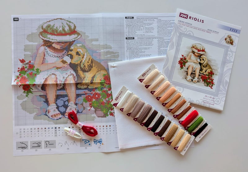 RIOLIS - Sweet Tooth 1333, Animals Cross Stitch Kits 11,81" x11,81, Cross Stitch Kit for Beginners & Advanced, Crossstitching Kits Adult, Counted Stitching Kits, Embroidery Kit - Image 2
