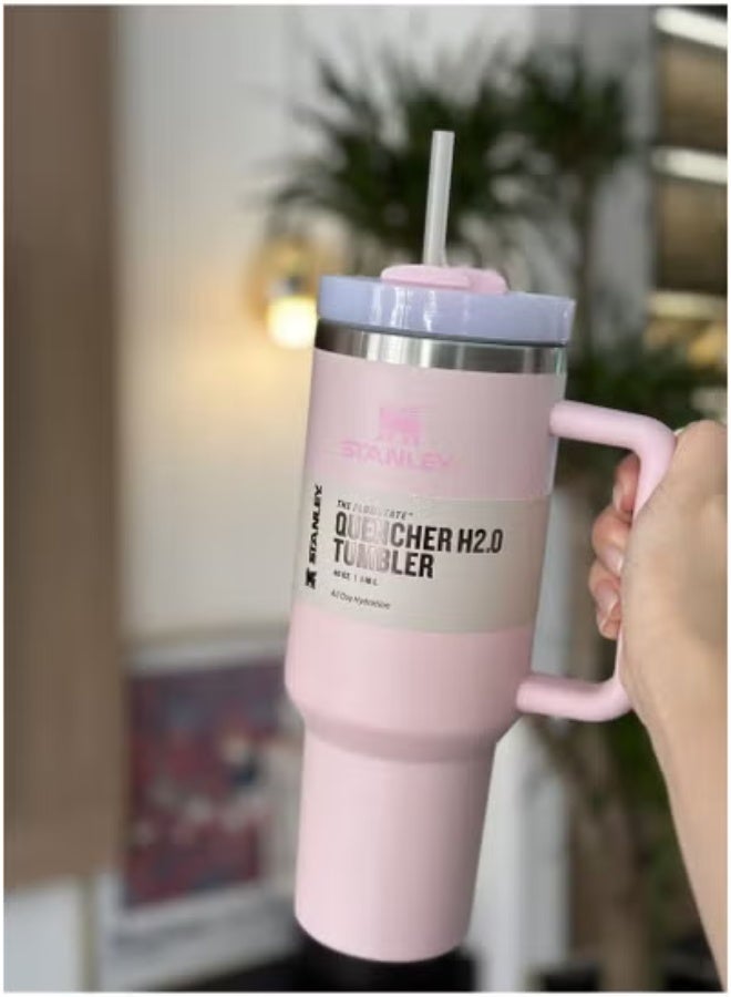 ستانلي 40oz Stainless Steel Vacuum Insulated Tumbler with Leak-Resistant 3-Position Lid & Reusable Straw – Double-Wall Travel Mug Keeps Drinks Cold for 40 Hours or Hot for 7 – BPA-Free, Dishwasher Safe & Eco-Friendly – Ideal for Water, Coffee, Smoothies & Travel Use  - Image 2