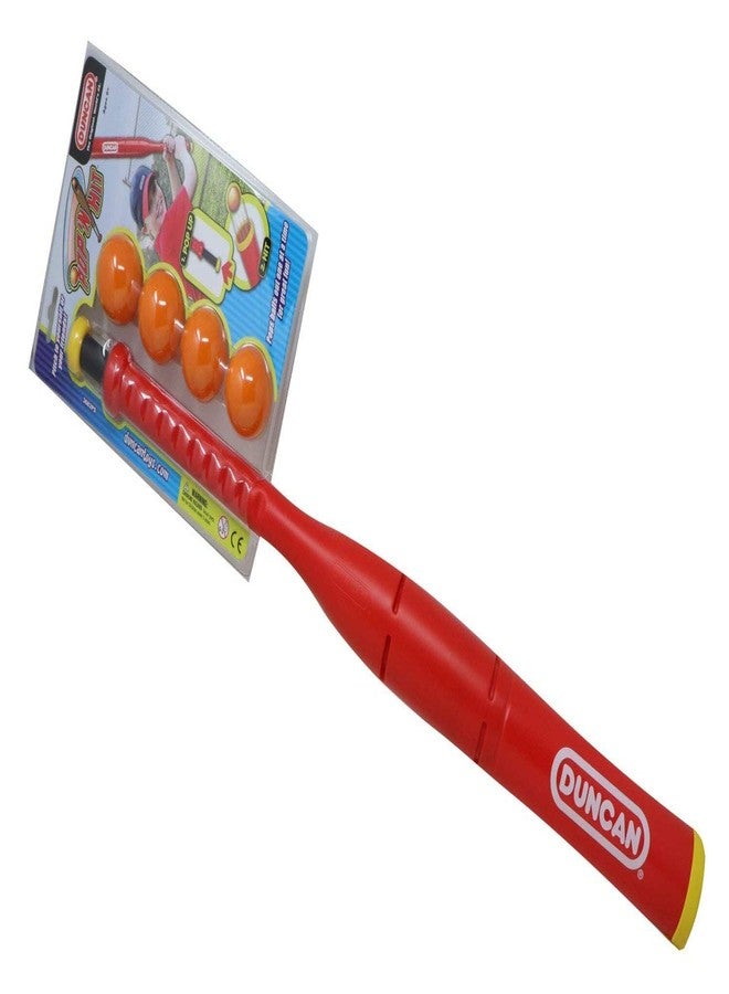 Duncan Toys Pop ‘N Hit Practice Bat - Self-Pitching Ball Launching Training Toy, 28” Plastic Baseball Bat, Red - Image 2