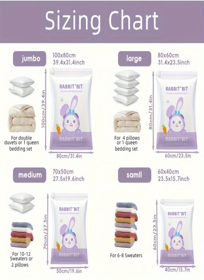 nubite - 10Pack Premium Vacuum Storage Bags with Electric Pump of Reusable Compression Bags, Double Zip Seal Special-Grip Clip,Travel Vacuum Sealer Bags, Rapid Vacuum for Clothes, Mattress, Blanket, Pillows Compression and Travelling(2Jumbo,2Large,3Medium,3Small) - Image 1