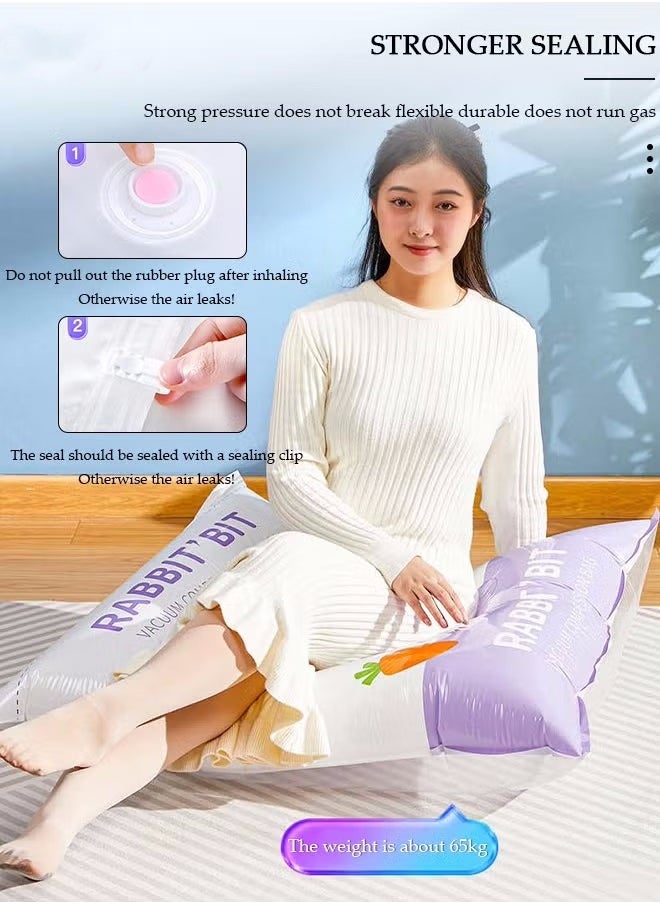 nubite - 10Pack Premium Vacuum Storage Bags with Electric Pump of Reusable Compression Bags, Double Zip Seal Special-Grip Clip,Travel Vacuum Sealer Bags, Rapid Vacuum for Clothes, Mattress, Blanket, Pillows Compression and Travelling(2Jumbo,2Large,3Medium,3Small) - Image 1