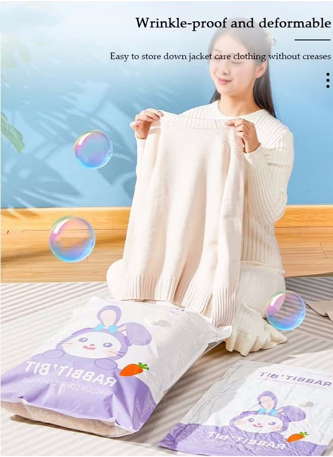 nubite - 10Pack Premium Vacuum Storage Bags with Electric Pump of Reusable Compression Bags, Double Zip Seal Special-Grip Clip,Travel Vacuum Sealer Bags, Rapid Vacuum for Clothes, Mattress, Blanket, Pillows Compression and Travelling(2Jumbo,2Large,3Medium,3Small) - Image 1