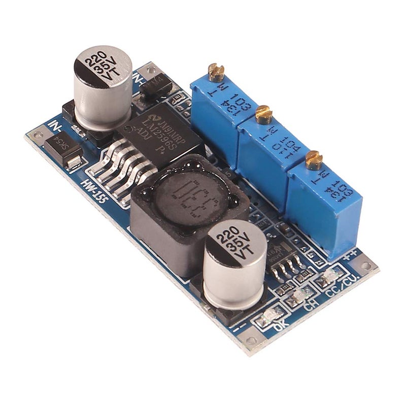 DORHEA 5Pcs LM2596S Driver DC-DC Constant Current Module, LM2596 DC-DC 7V-35V Step-Down CC/CV Power Supply Module Battery Charger Adjustable LM2596S Voltage Converter Current Charging Board - Image 5