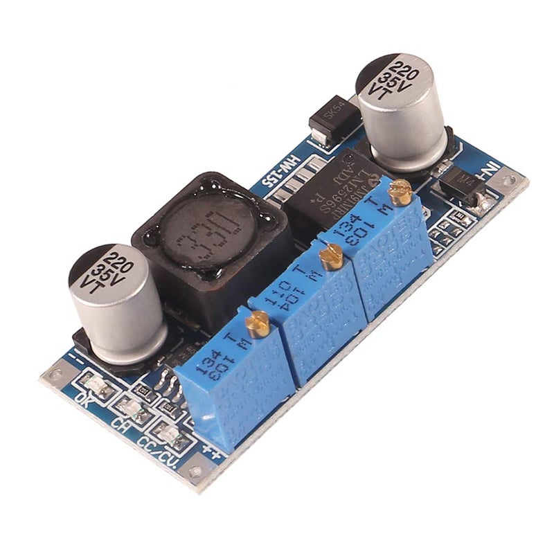 DORHEA 5Pcs LM2596S Driver DC-DC Constant Current Module, LM2596 DC-DC 7V-35V Step-Down CC/CV Power Supply Module Battery Charger Adjustable LM2596S Voltage Converter Current Charging Board - Image 2