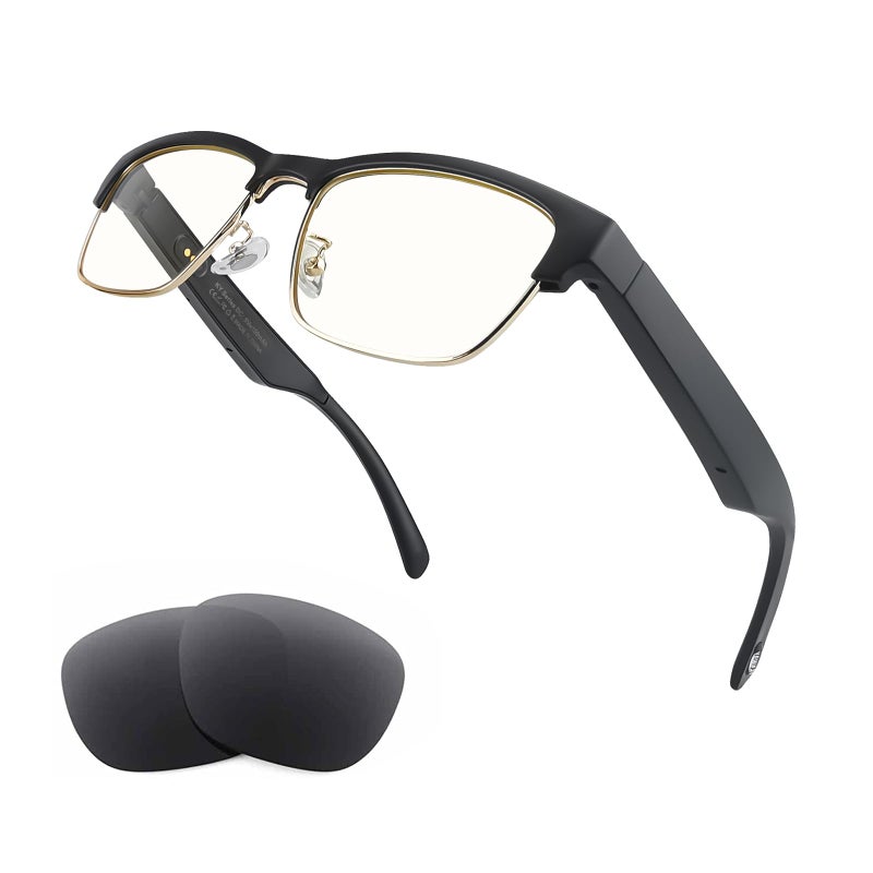 Tulbeys Bluetooth Audio Smart Glasses Blue Light Glasses for women and men Open Ear sound with Mic Speakers Blue light Filter Polarized Sunglasses Lenses - Image 2