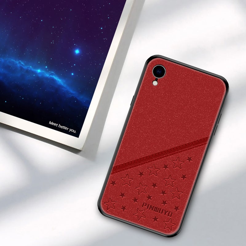 BURAQ Case Cover For iPhone XR PINWUYO Full Coverage Waterproof Shockproof PC+TPU+PU Case (Red) - Image 1