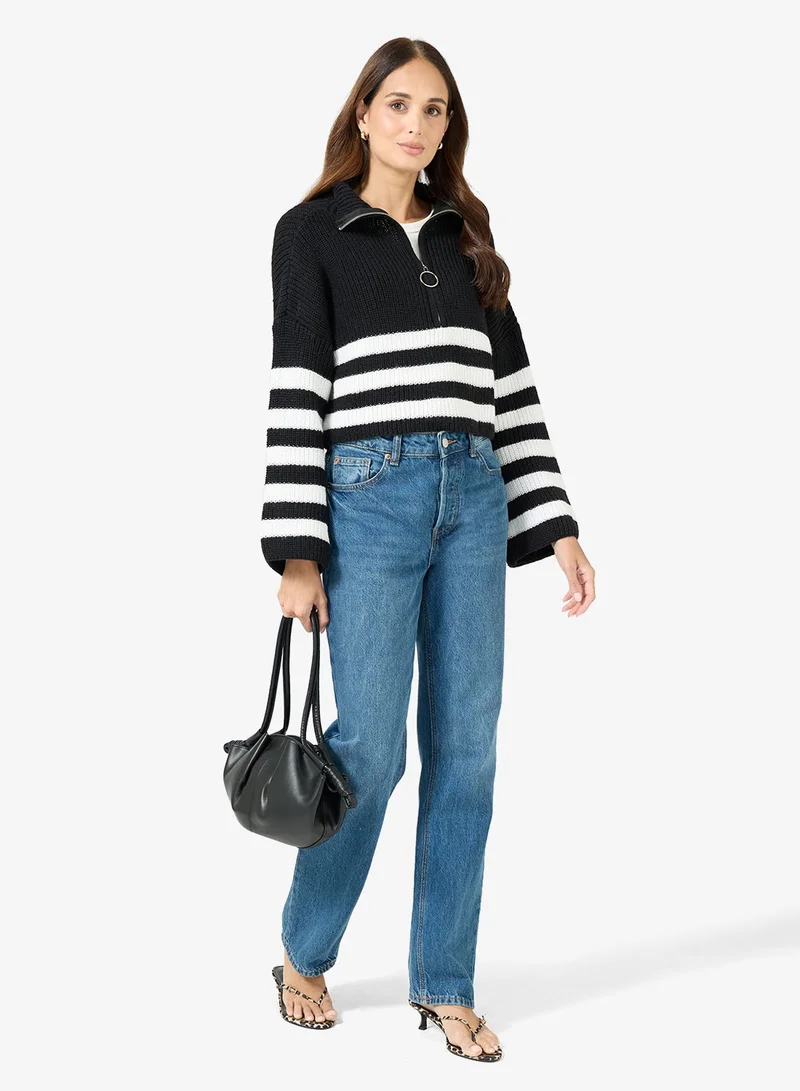 Ella  Striped Polo Sweater for Women | Best Price UAE