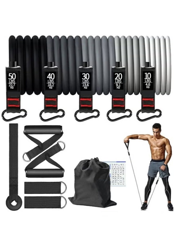 YelaJoy Resistance Bands, Exercise Bands with Handles, Fitness Bands, for Heavy Resistance Training, Physical Therapy, Shape Body, Yoga, Home Workout Set,Resistance Bands for Working Out(150 lbs) - Image 1