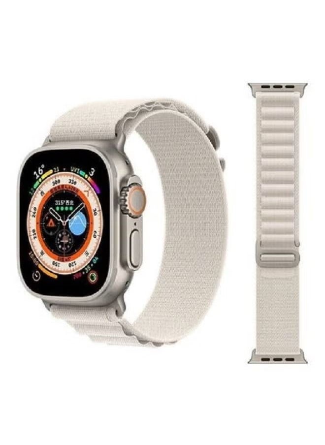 vesus - 2Pack for apple Watch Alpine Loop Band 49mm/45mm/44mm Nylon Woven Sport Strap Compatible with iwatch series 8/Ultra/7/SE/6/5/4 Black/White - Image 1