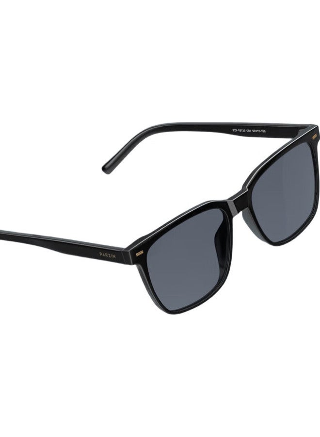 PARZIN Sunglasses For Women, Fashionable Square Frame Nylon Polarized Driving Sunglasses For Men, 92123 - Image 1