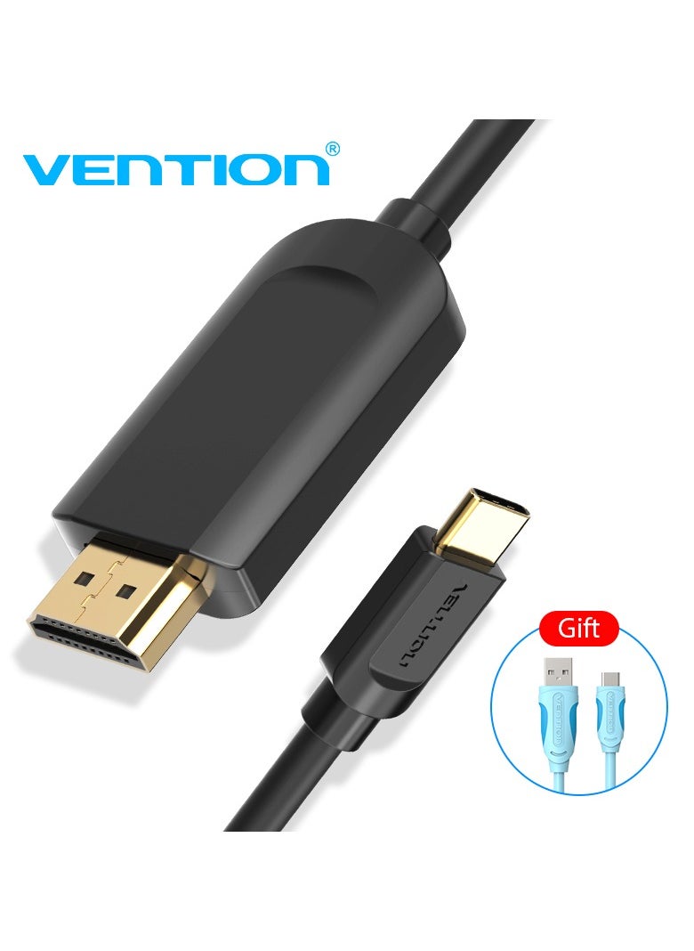 VENTION Vention Type-C to HDMI Cable 1.5M Black  - Image 1