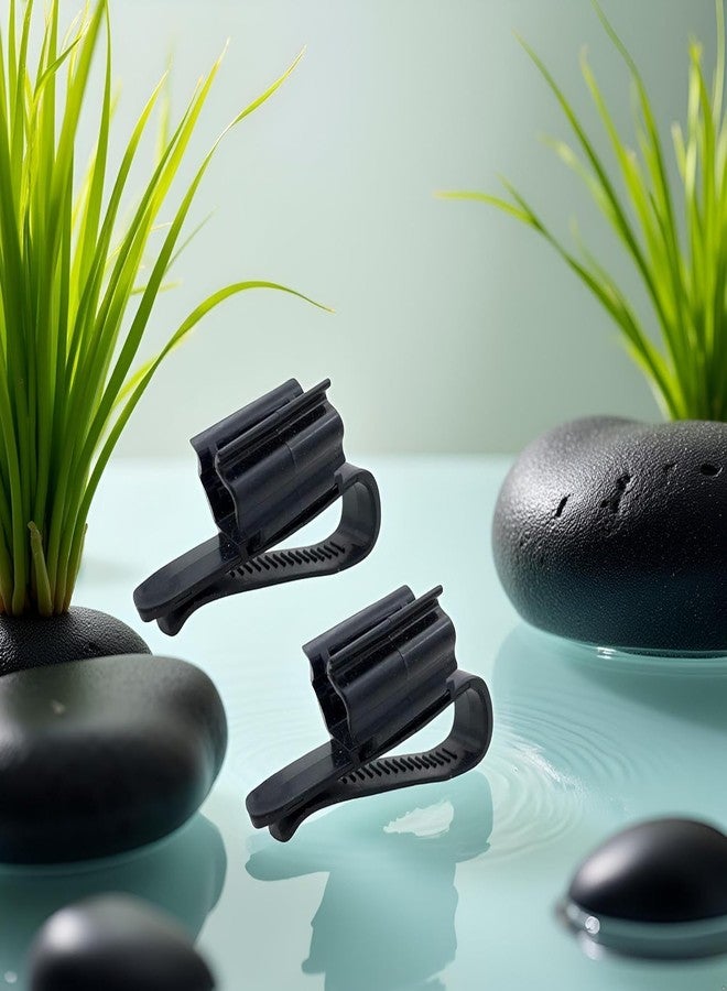 SelHeng 4Pcs Fish for Tank Mounting Clip Water Pipe Hose Holder Multifunction Adjustable Clamp for 0.31""-0.62"" Dia Tub Aquarium Tube Holder, Aquarium Air Pump Accessories Aquarium Pumps and Filters (Black) - Image 2