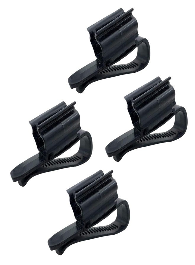SelHeng 4Pcs Fish for Tank Mounting Clip Water Pipe Hose Holder Multifunction Adjustable Clamp for 0.31""-0.62"" Dia Tub Aquarium Tube Holder, Aquarium Air Pump Accessories Aquarium Pumps and Filters (Black) - Image 1