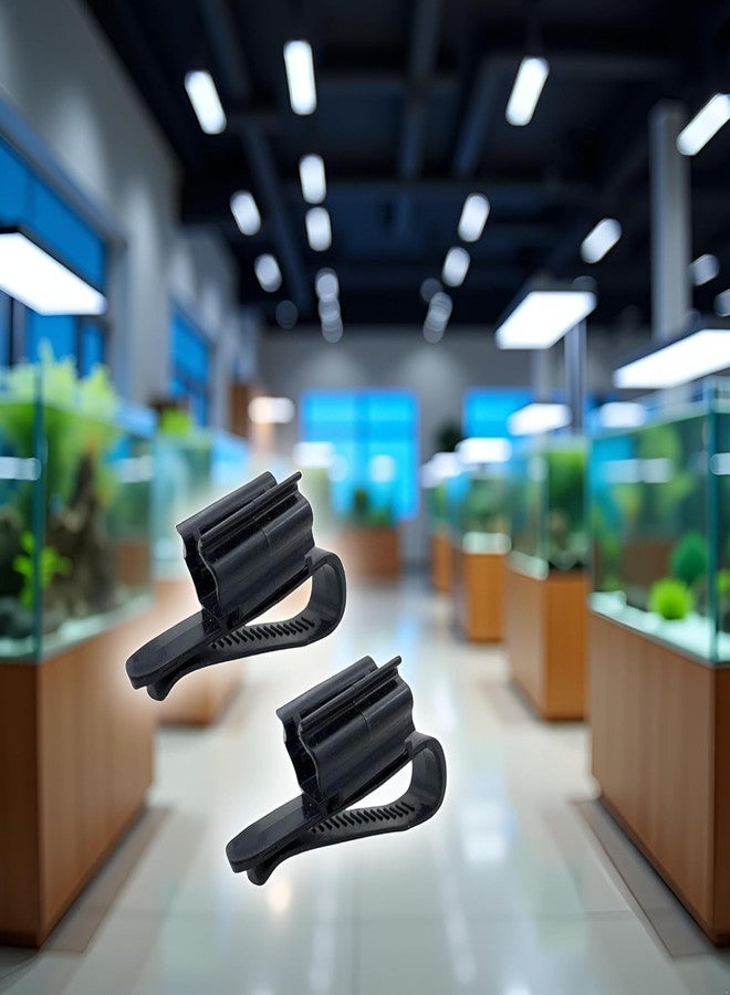 SelHeng 4Pcs Fish for Tank Mounting Clip Water Pipe Hose Holder Multifunction Adjustable Clamp for 0.31""-0.62"" Dia Tub Aquarium Tube Holder, Aquarium Air Pump Accessories Aquarium Pumps and Filters (Black) - Image 3