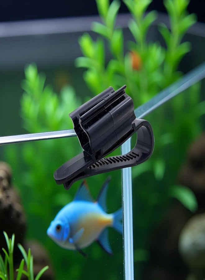 SelHeng 4Pcs Fish for Tank Mounting Clip Water Pipe Hose Holder Multifunction Adjustable Clamp for 0.31""-0.62"" Dia Tub Aquarium Tube Holder, Aquarium Air Pump Accessories Aquarium Pumps and Filters (Black) - Image 4