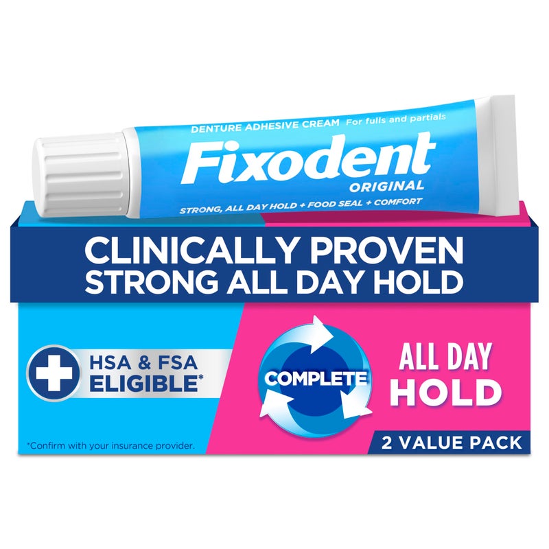 Fixodent Complete Original Denture Adhesive Cream 24 oz Pack of 2