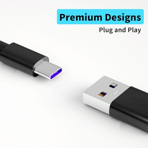 ACAGET USB to USB-C Camera Charging Cable 10m, Power Extension Cable for Vimtag Mini G3 Xiaomi Smart Camera C400 C500 Pro, Type C Charger Cord with 10 Wire Clips for Security Camera Outdoor/Indoor Black - Image 2