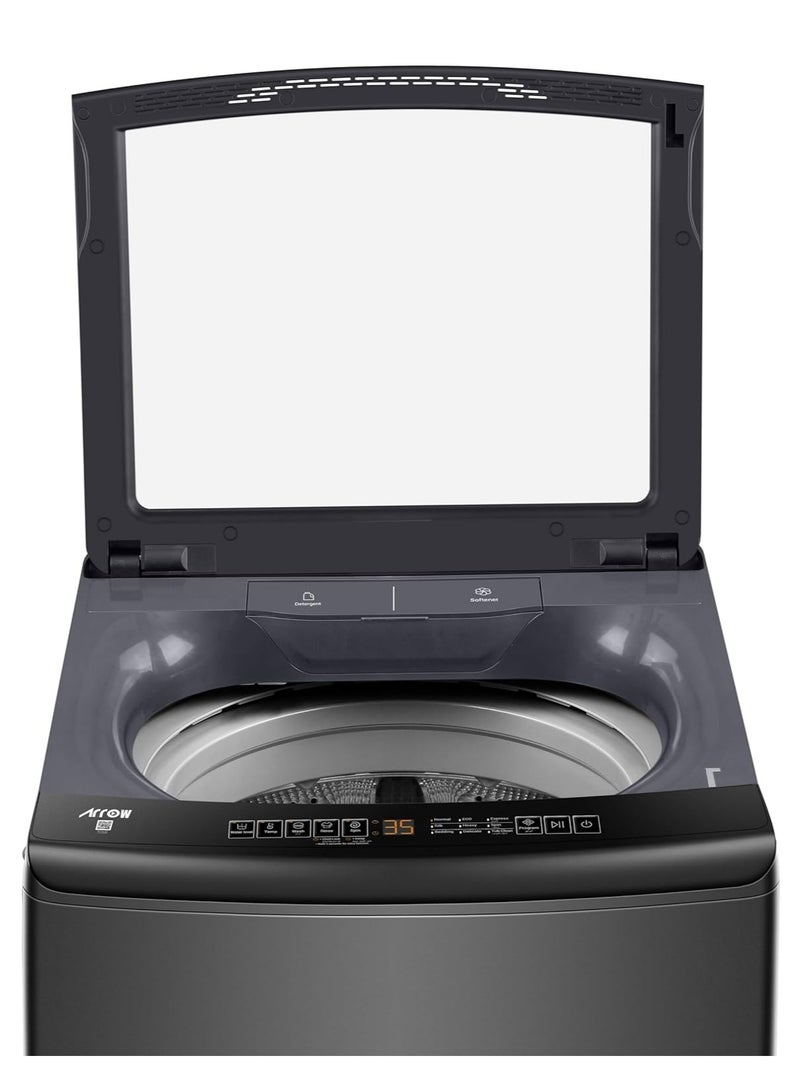 Arrow 14KG, 9 Programs ,Top Load Automatic Washing Machine, Dual Water Inlets, 700 RPM Spin Speed, 420W Wash Power, 280W Spin Power, ABS Material, Anti-Bacteria Pulsator, LED Display, Classic Design, Perfect for Home, Apartments & Hotels with 2 Years Warranty. - Image 5