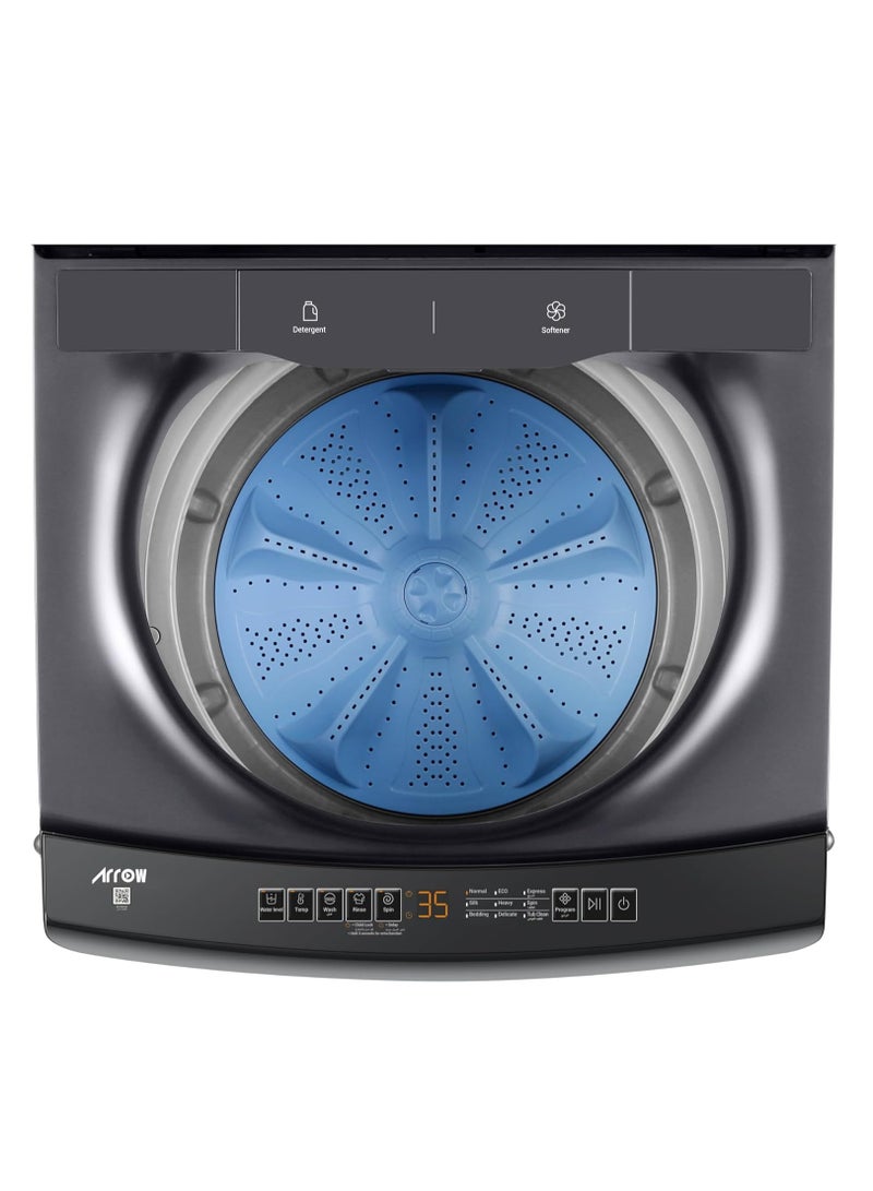 Arrow 14KG, 9 Programs ,Top Load Automatic Washing Machine, Dual Water Inlets, 700 RPM Spin Speed, 420W Wash Power, 280W Spin Power, ABS Material, Anti-Bacteria Pulsator, LED Display, Classic Design, Perfect for Home, Apartments & Hotels with 2 Years Warranty. - Image 4