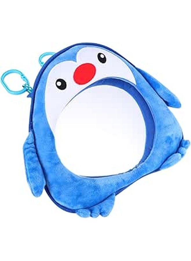 Penguin Shaped Baby Car Mirror Wide Angle Convex Rearview Backseat Safety Observation - Image 1