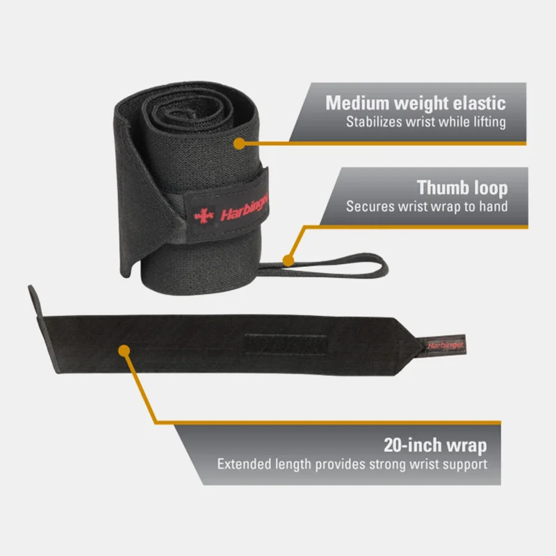 Harbinger  Pro Wrist Wrap with Thumb Loop (20 inches)  | Best Price UAE