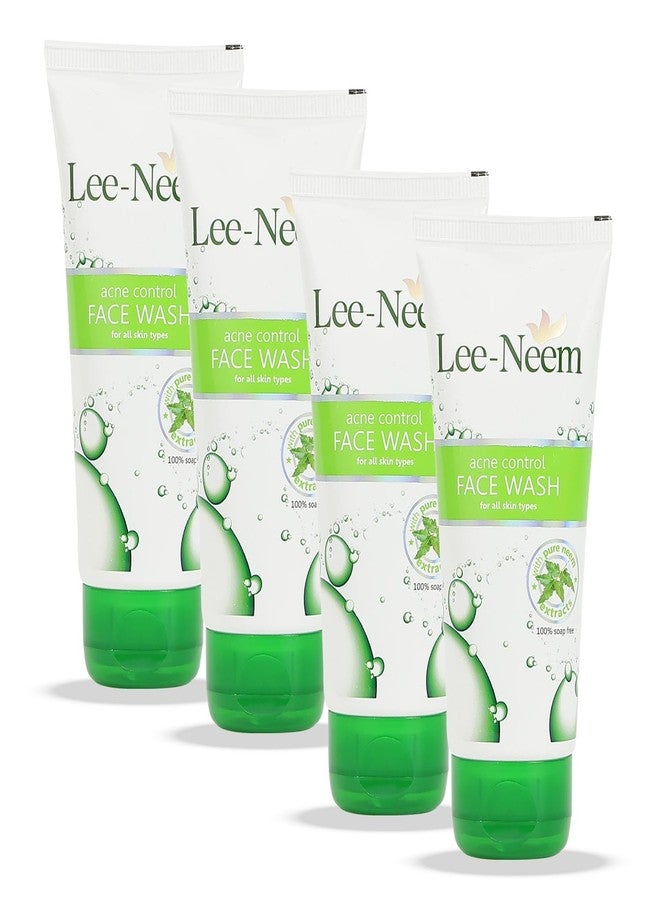 Leeford Lee Neem Anti Acne Facewash 70g with Pure Neem & Aloe Vera Extracts for Oil Control & Breakouts | Soap-Free, Dermatologically Safe & No Parabens (Pack of 4) - Image 1
