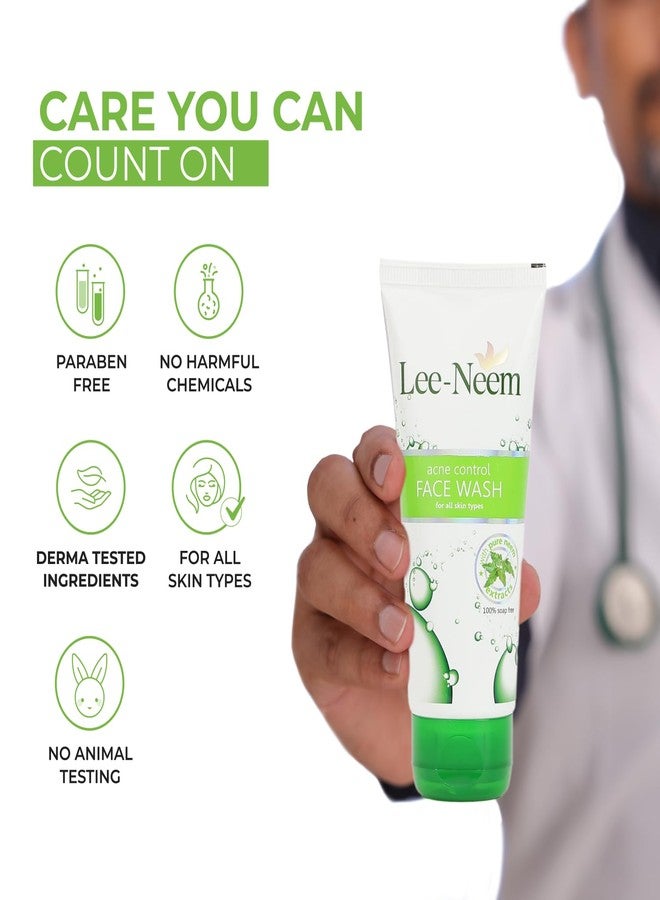 Leeford Lee Neem Anti Acne Facewash 70g with Pure Neem & Aloe Vera Extracts for Oil Control & Breakouts | Soap-Free, Dermatologically Safe & No Parabens (Pack of 4) - Image 5